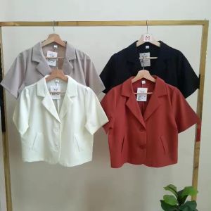 เสื้อเบลเซอร์ เกาหลี Blazer คลุมแขนสั้น สูทสไตล์ causal ชุดพิเศษ พร้อมส่ง ขนาดสูม ละหนึ่ง