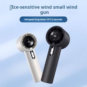 XT Turbo Mini Fan-100 Speed Strong Wind Electric Fan Rechargeable with LED Display Portable Handheld Fan for Outdoor Indoor Use