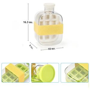 ซิลิโคน One-Click น้ําแข็งแม่พิมพ์ขวด Cooler ถ้วยฟางถาดน้ําแข็งพร้อมฝาปิดสําหรับตู้แช่แข็ง Creative NO TOUCH แม่พิมพ์สําหรับฤดูร้อน