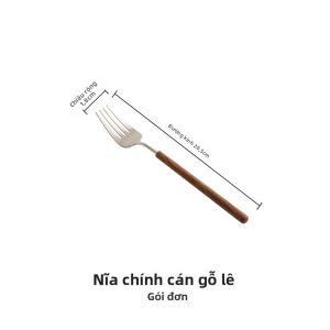 YOGEHOME | Bộ Dụng Cụ Ăn Tây Tay Gỗ Thép Không Gỉ 304
