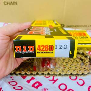 Sên - Xích DID Vàng 428D - 428HD Không Phốt Cao Su 122L - 124L - 130L - 132L Chính Hãng D.I.D Japan