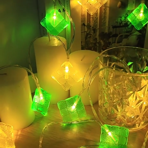 Solar LED String Lights 100LED Ramadan Eid Decoration Star Moon Lights Bulan Bintang Ketupat For Outdoor Garden