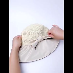 Topi Pantai Pelindung/Topi Wanita Summer/Topi Matahari/Topi Fashion Gaya Jepang Dan Korea Baru Yang Dapat Dilipat/Topi Pantai