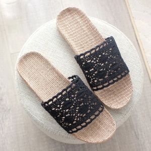 2026 Womens Clip Flip Flops Linen Ladies Floral Print Tongs Femme Bow Slippers Bohe Beach Shoes Straw Mens Flat Sandals Trends