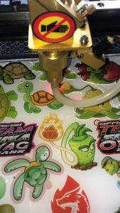 Gantung Kunci Lucu kura-kura FC001 Ganci Turtle Karakter bahan Akrilik gambar 1 sisi