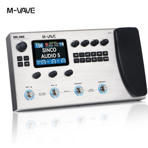 M-VAVE | M-VAVE MK-300 Multi-Effects Processor Pedal: 3.5" LCD 320+ Effects 160 Presets Looper Drum Machine USB Audio 10H Battery