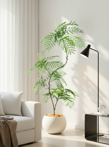 LIANYOU | Elegant Blue Jacaranda Simulation Plant Large Pot