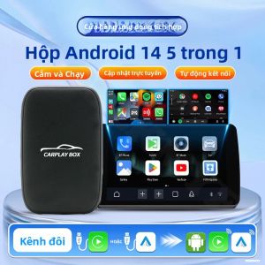 Hộp Chuyển Đổi Không Dây Đa Năng 5 Trong 1 Carplay Android Auto AI Dành Cho Toyota Mazda Hyundai - Hỗ Trợ Netflix YouTube Trên Android 14