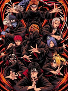 Bandai | Oil Painting Anime Character U-Uchiha S-Sasuke By Numbers Home Decor Modern Wall Decor for Living Room Bedroom Perfect Gift