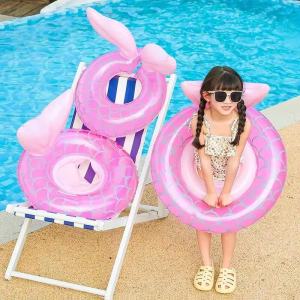 Children Inflatable Toys Mermaid Tail Swimming Ring Summer Outdoor Pool Beach Water Park Inflatable Swimming Floating Seat