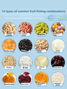 Full Set Ice Powder Flavoring Material for Shaved Ice Fruit Toppings Milk Tea Special Fried Yogurt Popular Street Stall