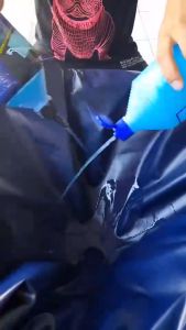 ผ้าใบล้างแอร์ 1.5x2 เมตร รุ่นกันน้ำยาเคมี100% 9000-13000 BTU รับประกันจากทางร้าน