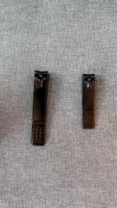 Gunting Kuku Hitam Stainless Kecil Besar Jumbo Tajam Runcing Premium Small Large Manicure Pedicure Black Nail Clipper