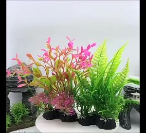 Artificial Aquarium Decor Plants Water Plastic Ornament Aquatic Plant Fish Tank Grass Decoration Accessories 14cm 12 Kinds