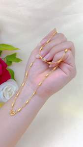 Elegant 18" Gold-Tone Fish Pendant Necklace for Women