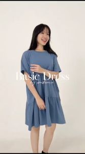 Desain Kaos Emikoawa: Kaos Basic Dress & Tunik Lengan Pendek