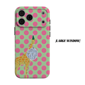 BILIBILI | Giraffe Disco Dot Phone Case for iPhone 18 17 16 15 14 13 12 11 Air Pro Max Plus Double-layer Cover