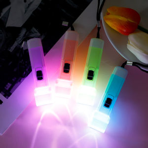 2/4pcs Mini Macaron Color Flashlight Portable Pocket Lamp Strong Light LED Outdoor Lighting Emergency Lights