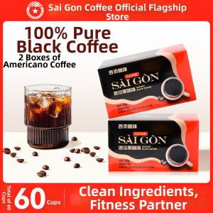 SAGOCOFFEE | Drowsiness Fighting American Style Pure Black Coffee Powder Low Fat Sugar Free