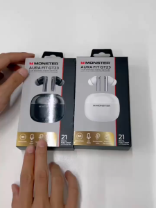 Monster GT23 TWS Wireless Earphone Bluetooth 5.3 HD Calls Noise Reduction Built-in Mic Sport Earbuds Low Latency Gaming Headset