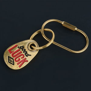 Bronze Good Luck Motorcycle Car Keychain Mens Trendy Personalized Creative Ame Kaki Accessory Fashionable Key Holder
