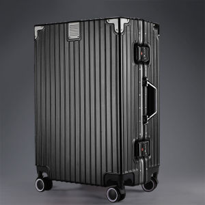 Daiou Mens Luggage Aluminum Frame Carry-On Suitcase Large Capacity Travel Bag with Combination Lock Fashionable Hardshell