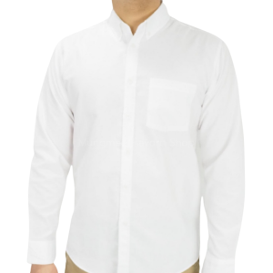 เสื้อเชิ้ตชาย แขนยาว คอปก/คอจีน เสื้อเชิ้ตผ้า OXFORD สีขาว ไซส์ M-6XL เสื้อเชิ้ตคนอ้วน ใส่สบาย เสื้อทำงาน เสื้อใส่เที่ยว shirts for men