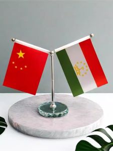 Tajikistan National Flag Car Ornament round Shape Automobile Decorations Wish Fulfillment Central Asia Five Countries