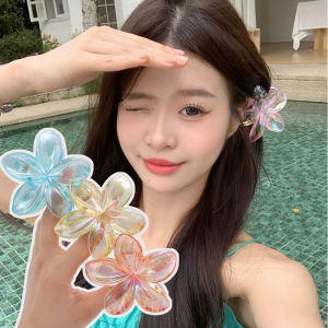 กิ๊บติดผมอะคริลิครูปกิ๊ฟหนีบผมดอกไม้แฟชั่นสำหรับผู้หญิงเครื่องประดับผมชายหาดฤูน การฉีดฟิลเ