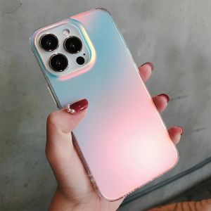 Luxury Matte Laser Aurora Rainbow Gradient Case Hard Casing for iPhone 13 Pro Max 12 Pro Max 11 Pro Max XS Max X XR