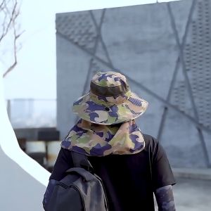 Easygoing 3 In 1 UV 50 Outdoor Sunscreen Fishing Hat Suns Anti Uv Daiva Protection Face Neck Flap Sun Cap Headband Sun Rain Hat Cap Outdoor Sports Fishing Hiking Men Women Sunscreen Hat With Face Shield