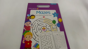 Little Genius Mazes Fun Educational Pad Activity Book Full With 48 Pages & Reward Stickers For Children Ages 4-5