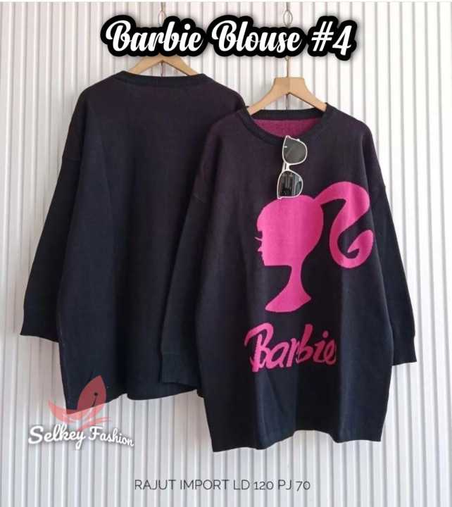 Barbie Blouse Blouse Rajut Edisi Barbie Trendy Premium Lazada