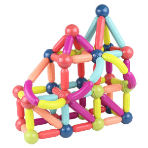 Magnetic Sticks Blocks 25/64/84 Pcs Mainan Magnet Stick Balls Anak Merakit Mainan-mainan edukasi anak Berbagai Splicing Tongkat Blok Magnetik Mainan Edukasi Mainan Susun Kreatifitas Toys 100/42 Magnetic Build Batang Mainan