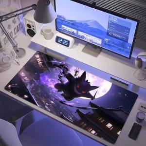Bandai | Pokemon Snorlax Gaming Mouse Pad Large Desk Mat 2MM Stitched Edge Non Slip Rubber Base Keyboard Pad Office Laptop Table Decor