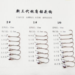 Enhanced Lead-Headed Hook with Back Stakes for Fishing Flat Blood Groove Dull Angle Hooks Lure Baitcasting Fishing Hooks