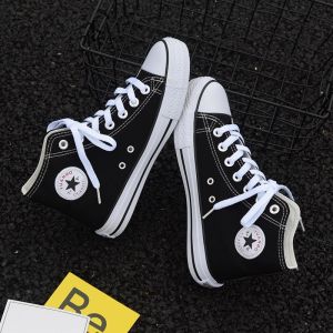 Womens Canvas Shoes Summer Thin New High-Top Hidden Heel Platform White Shoes All-Match White Womens Black Board Shoes