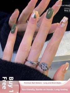 MONLEYTA | Wearable Manicure Nail Patches Summer New Style Short Medium Long Ice Transparent Color French Style Finished Product