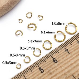 500 Chiếc Vòng Nối Thép Không Gỉ Vòng Tròn Mở Phụ Kiện Làm Đồ Trang Sức Tự Làm - Vòng Tay Dây Chuyền Bông Tai Phụ Kiện