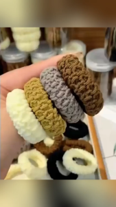 Home + Hound 10PCS Hair Ponytail Elastic Hair Ties Knit Texture for Women and Girls