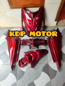 full halus beat karbu cover full body halus motor Honda beat karbu Moonlight red