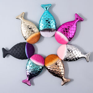 Bàn Chải Móng Tay Hình Đuôi Cá Sợi Len Mềm Mại Mỹ Phẩm Bột Phủ Bụi Dụng Cụ Làm Móng Tay Để Chăm Sóc Móng