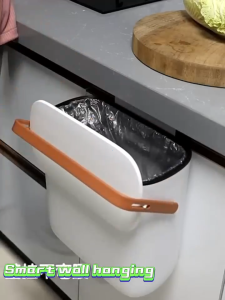 Ecoco Hanging Trash Bin with Sliding Cover 7L/10L Water-proof for Kitchen Bathroom Wall-Mounted