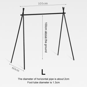 Aluminum Alloy Triangle Rack Folding Camping Hanging Rack Portable Hanging Storage Rack Picnic Barbecue Tool Cool Camping Gear