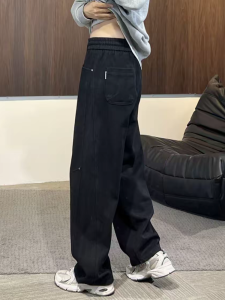 Quần Ống Rộng Thời Trang Nam Mùa Thu Mới Quần Dài Thường Ngày Dáng Rộng Cắt May 3D Dáng Đứng Đa Năng Giặt Nhẹ Quần Ống Đứng