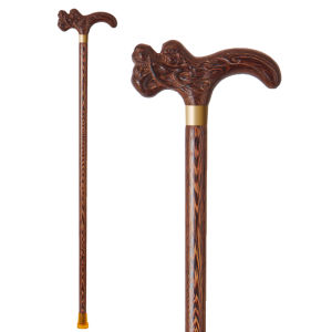 MOQILIN | Elderly Friendly Lightweight Anti-Slip Four-Foot Wooden Cane