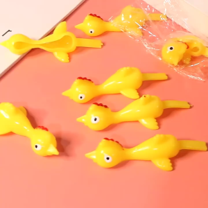 Creative Vomit Gudetama Toy Funny Prank Egg Yolk Bun Stress Relief Squeeze Chicken Soft Rubber Elastic Toy Keychain Egg Laying Chicken Slingshot Chick Sticky Wall Toy