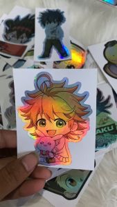 Stiker Hologram Anime1 ukuran 8 cm