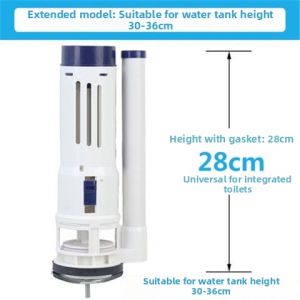 TEKANAI | Old-style Toilet Tank Parts Set Water Inlet Valve Ballcock Switch Water Level Control