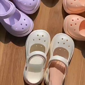 Dép cross sục nữ đế cao 5cm Mayto kiểu Marry Jane quai hậu dễ thương hot trend Ulzzang Hàn Quốc CS-14